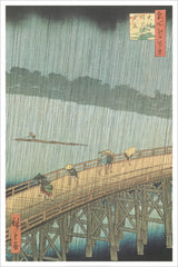 AP785 Utagawa Hiroshige - Sudden Shower over Ohashi and Atake, 24 x 36