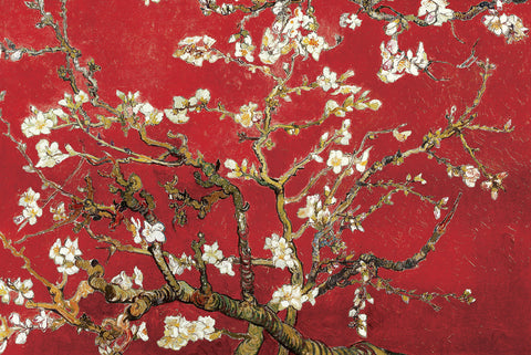 AP800 Van Gogh - Almond Blossom in Red, 24 x 36